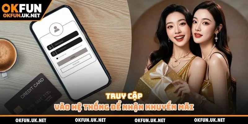 Truy cập vào hệ thống để nhận khuyến mãi